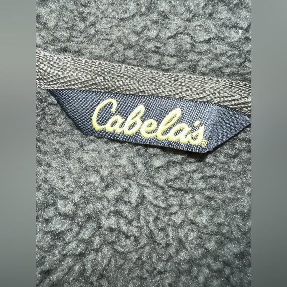 CABELAS Womens Olive Green Fleece Lined Hooded Pullover Sweatshirt Sz M - Picture 7 of 10